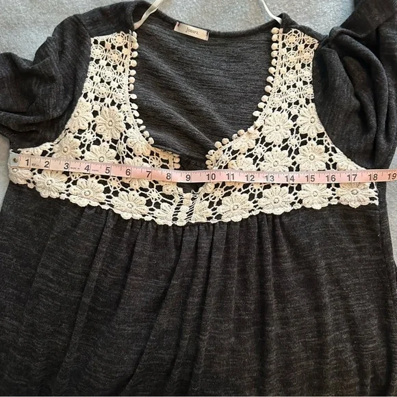 Jodifl black knee length floral embroidered dress size L - Picture 6 of 7